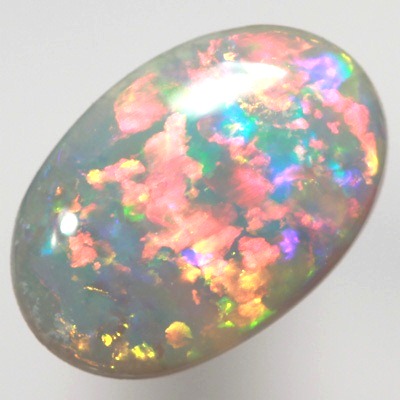 SOLID SEMI BLACK OPAL Gemmy red and gold over green and blue